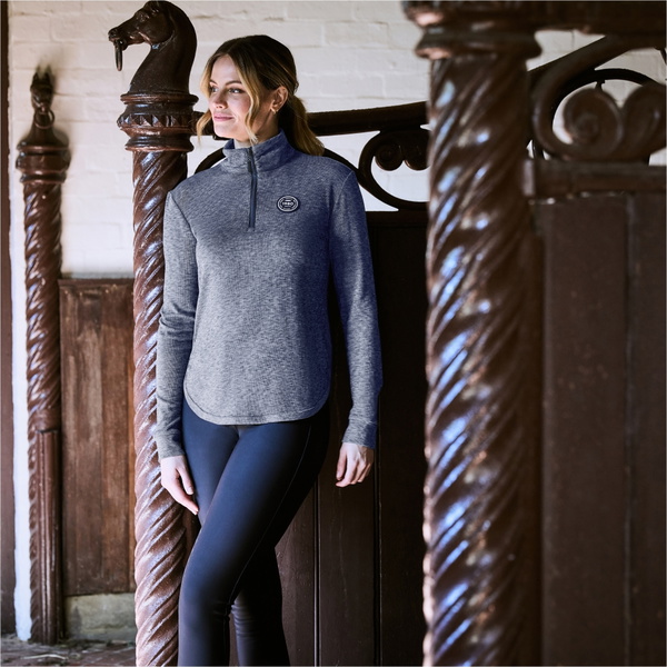 Weatherbeeta Femmes Londres Layer Longue Manche Top 1023217 - Navy Iris